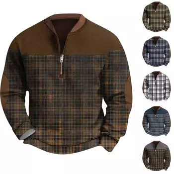 Мужская повседневная толстовка в стиле ретро с градиентным принтом XXXXL