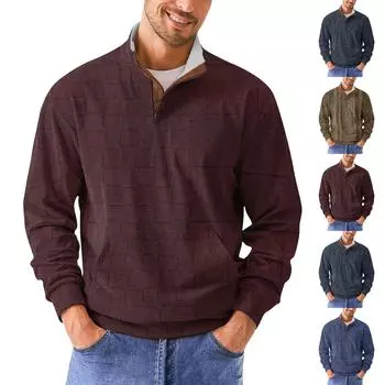 Мужская повседневная толстовка в стиле ретро с градиентным принтом L синий