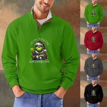 Мужская повседневная толстовка в стиле ретро с градиентным принтом XXXXXL