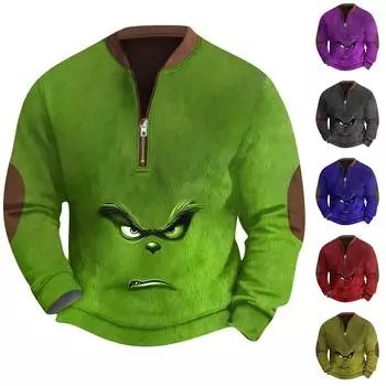 Мужская повседневная толстовка в стиле ретро с градиентным принтом XXXL чёрный