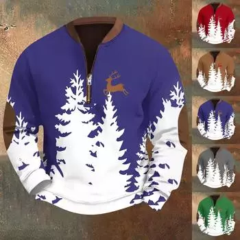 Мужская повседневная толстовка в стиле ретро с градиентным принтом L оранжевый