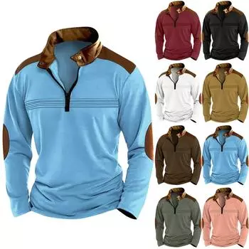 Мужская повседневная толстовка в стиле ретро с градиентным принтом L чёрный