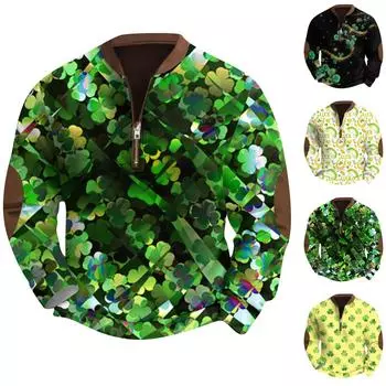 Мужская повседневная толстовка в стиле ретро с градиентным принтом XXXL