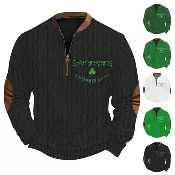 Мужская повседневная толстовка в стиле ретро с градиентным принтом L армия зеленый