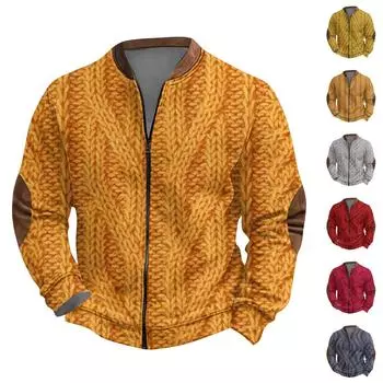 Мужская повседневная толстовка в стиле ретро с градиентным принтом XXL оранжевый