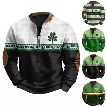 Мужская повседневная толстовка в стиле ретро с градиентным принтом M