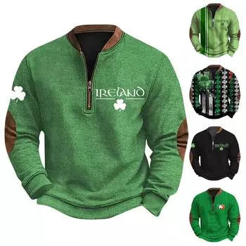 Мужская повседневная толстовка в стиле ретро с градиентным принтом XXXL