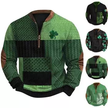 Мужская повседневная толстовка в стиле ретро с градиентным принтом XXXXL