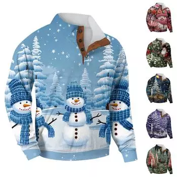 Мужская повседневная толстовка в стиле ретро с градиентным принтом L