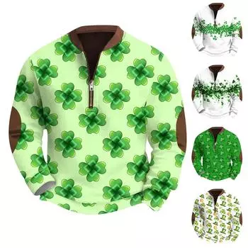 Мужская повседневная толстовка в стиле ретро с градиентным принтом XL