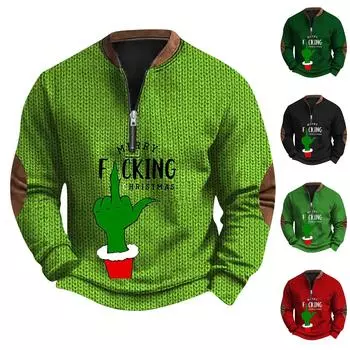 Мужская повседневная толстовка в стиле ретро с градиентным принтом XXXL