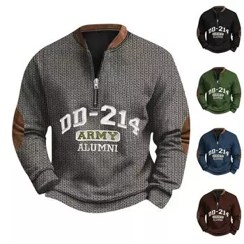 Мужская повседневная толстовка в стиле ретро с градиентным принтом XXXXL