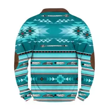 Мужская повседневная толстовка в стиле ретро с градиентным принтом L бежевый