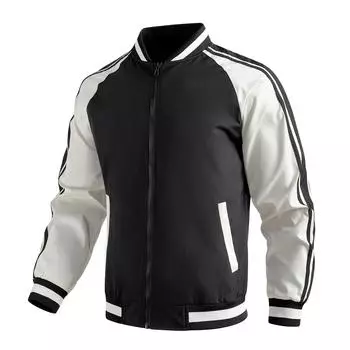 Мужская повседневная тонкая куртка с цветными блоками и тканым поясом, воротник-стойка XXL