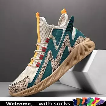 Мужская повседневная удобная дышащая обувь Fly Weave, уличные удобные кроссовки, спортивные кроссовки для бега, теннисная обувь 39 коричневый