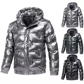 Мужская повседневная уличная куртка с капюшоном в уличном стиле для байкеров, однотонная модная куртка L чёрный