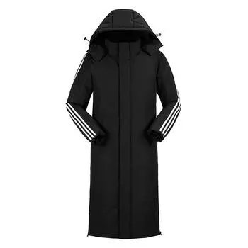 Мужская повседневная зимняя длинная стеганая одежда, теплая свободная стеганая куртка с капюшоном, куртка, стеганая одежда для пар, одежда для тимбилдинга XS красный