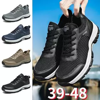 Мужская прогулочная спортивная туристическая обувь, кроссовки, легкие уличные походные туфли, большие размеры 39-48 39 темно-синий