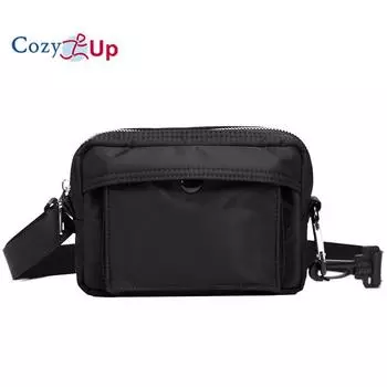 Мужская простая и модная сумка через плечо, портативная маленькая сумка 16cm * 2cm * 10.5cm чёрный