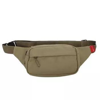Мужская простая поясная сумка, спортивная сумка-мессенджер большой емкости, портативная нагрудная сумка для мобильного телефона One Size хаки
