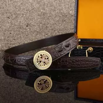 Мужская пряжка удачи приходит, вращающаяся из тонкой стали, пряжка Ddiamante, без настоящего крокодилового ремня для мужчин 100cm