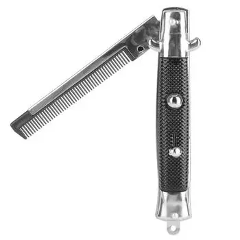Мужская пружинная карманная расческа для волос с маслом, складная автоматическая кнопочная расческа для волос, парикмахерская расческа