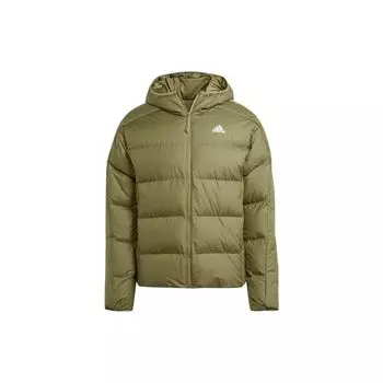 Мужская пуховая куртка Adidas Essentials средней плотности, верхняя одежда оливково-зеленого цвета IK3214 S