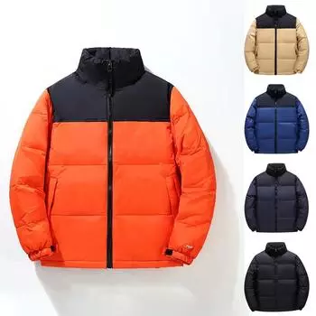 Мужская пуховая куртка, теплая хлопковая одежда, свободное пальто, хлебный костюм, утепленное теплое пальто L чёрный