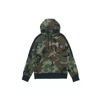 Мужская пуловерная толстовка с капюшоном Nike Lakers камуфляжно-зеленая BQ5030-222