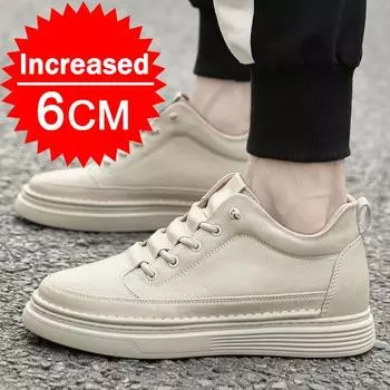 Мужская рабочая кожаная обувь, увеличивающая рост на 3-6 см, мужская обувь, дышащая, повседневная обувь цвета хаки в стиле ретро для мужчин, кроссовки для походов на открытом воздухе 40