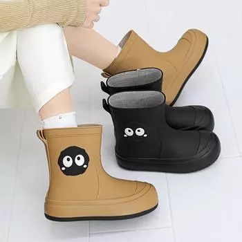 Мужская рабочая обувь для повара, водонепроницаемые маслостойкие кухонные рабочие ботинки для повара, нескользящие непромокаемые ботильоны, мужская защитная обувь для отеля, ресторана 35/36 чёрный