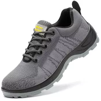 Мужская рабочая обувь Holfredterse, летние дышащие ботинки, кроссовки со стальным носком, противоударные 1688-1026 41