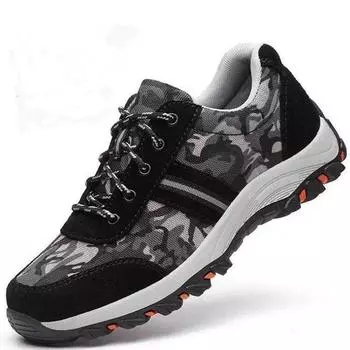 Мужская рабочая обувь из стали Baotou, устойчивая к ударам и проколам, износостойкая кожаная защитная обувь 36