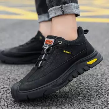 Мужская рабочая обувь с защитой от проколов и ударов, со стальной защитой головы европейского стандарта, удобная, мягкая, износостойкая, нескользящая C1071-Summer Breathable; 37