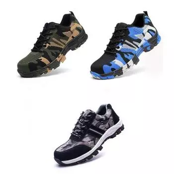 Мужская рабочая обувь со стальным носком, дышащая рабочая обувь, защитная обувь для мужчин, мода и обувь плюс 35