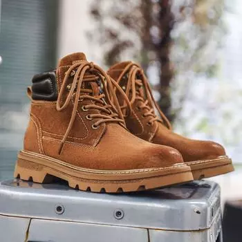 Мужская рабочая одежда из натуральной кожи и мотоботы Martin - осенняя дышащая обувь для альпинизма 2024 года 43