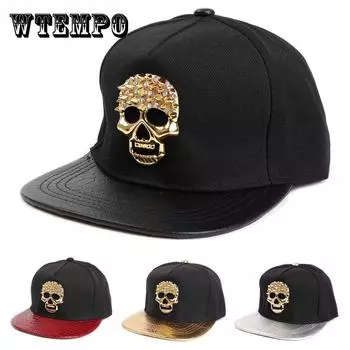 Мужская регулируемая бейсболка с сеткой Skull Mesh — дышащая, солнцезащитная хип-хоп-шляпа для активного отдыха весной и осенью Adjustable красный