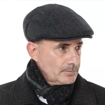 Мужская регулируемая простая плоская фуражка, осенне-зимняя кепка для вождения в стиле Гэтсби, берет для газетчика, шляпа 1/56cm