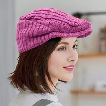 Мужская ретро-кепка Yousheng, кепка для газетчика, регулируемая окружность головы, однотонная, толстая, плюшевая, зимняя, для косплея, для повседневного использования, головной убор темно-синий