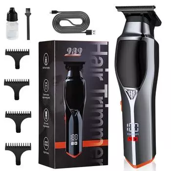 Мужская ретро машинка для стрижки волос с масляной головкой, порошковая металлургия, керамическая ножевая головка, электрическая машинка для стрижки волос в парикмахерской чёрный