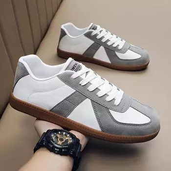 Мужская модная универсальная маленькая белая обувь в стиле ретро, кроссовки, немецкая тренировочная обувь, обувь Forrest Gump, повседневная мужская обувь 39 синий