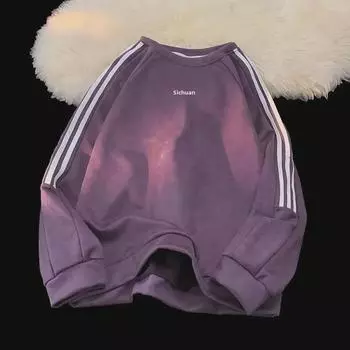 Мужская ретро-полосатая замшевая толстовка – пуловер с круглым вырезом на весну и осень XXL чёрный