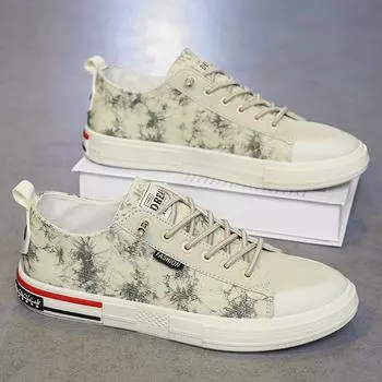 Мужская роскошная обувь для тенниса, мужская повседневная обувь, модная сетчатая обувь для четырех сезонов, мужская обувь для кейтбординга, студенческая обувь 39 бежевый