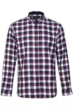 Мужская рубашка больших размеров больших размеров Рубашка в клетку с длинным рукавом больших размеров