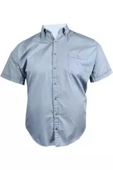 Мужская рубашка больших размеров больших размеров Рубашка больших размеров с коротким рукавом Серая