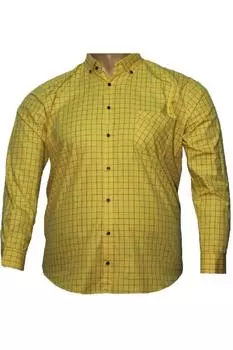 Мужская рубашка больших размеров больших размеров Рубашка в клетку с длинным рукавом больших размеров