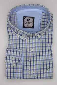 Мужская рубашка больших размеров, мужская рубашка больших размеров из хлопка в клетку