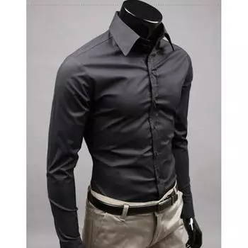 Мужская рубашка больших размеров с длинными рукавами на весну и осень, тонкая деловая рубашка 5XL белый