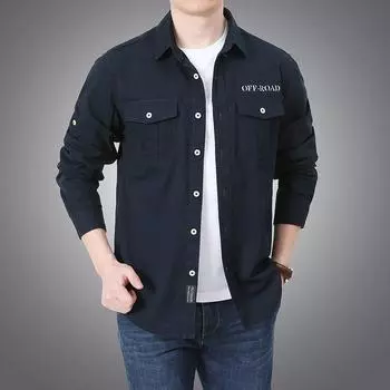 Мужская рубашка большого размера, свободная, однотонная, для носки на открытом воздухе, для кемпинга, рыбалки XXXXXL зелёный