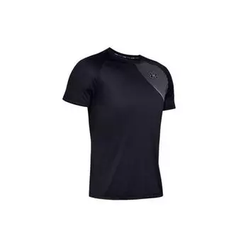 Мужская рубашка для бега Under Armour Qualifier Iso-Chill Mesh с короткими рукавами и фитнесом, черные 1353467-001 S